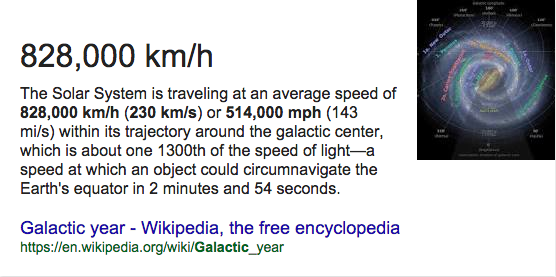 Galactic Speed