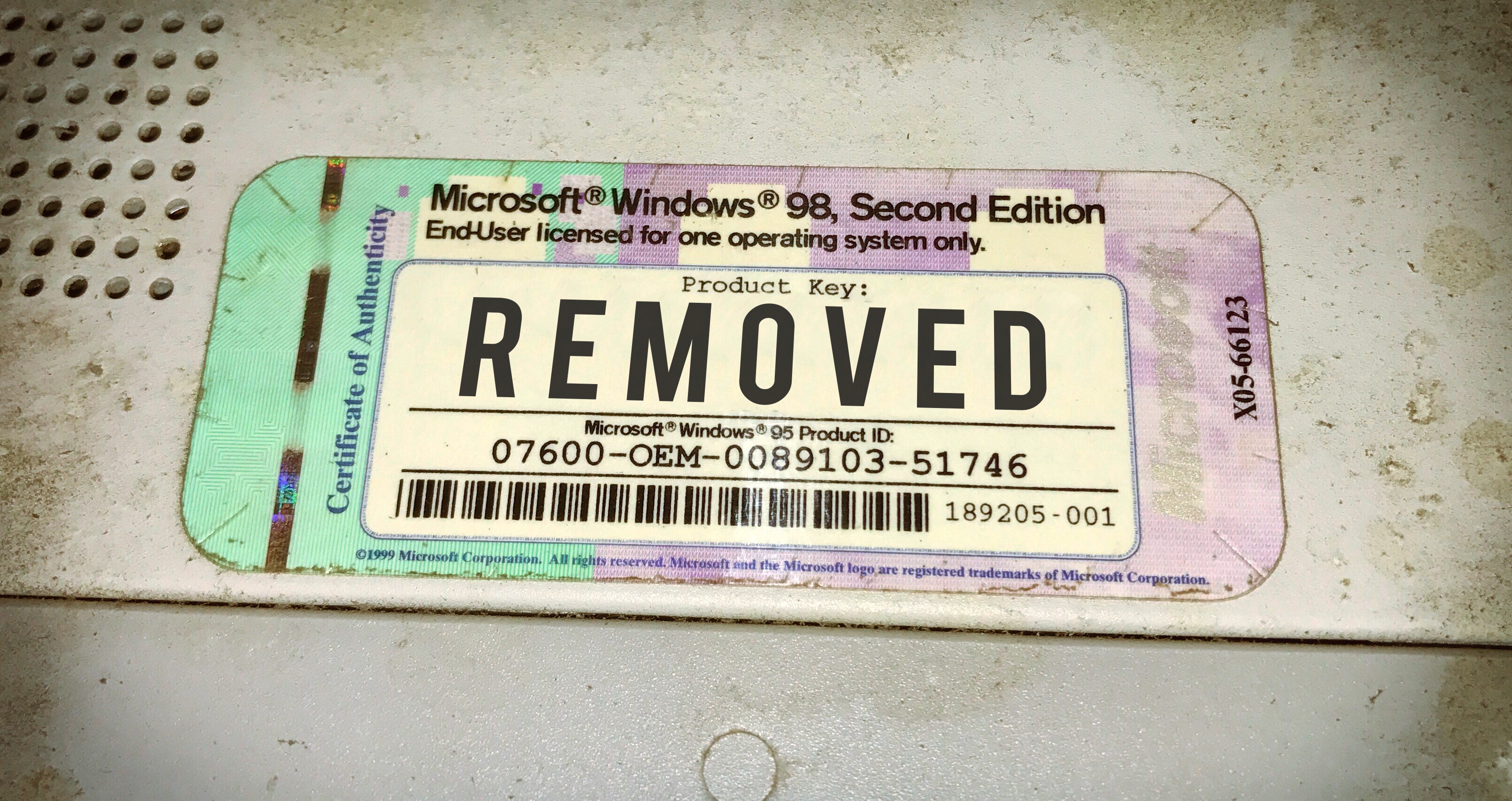 windows 98 product keys